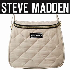 Steve Madden Quilted Insulated Lunch Tote Bag- Oatmeal